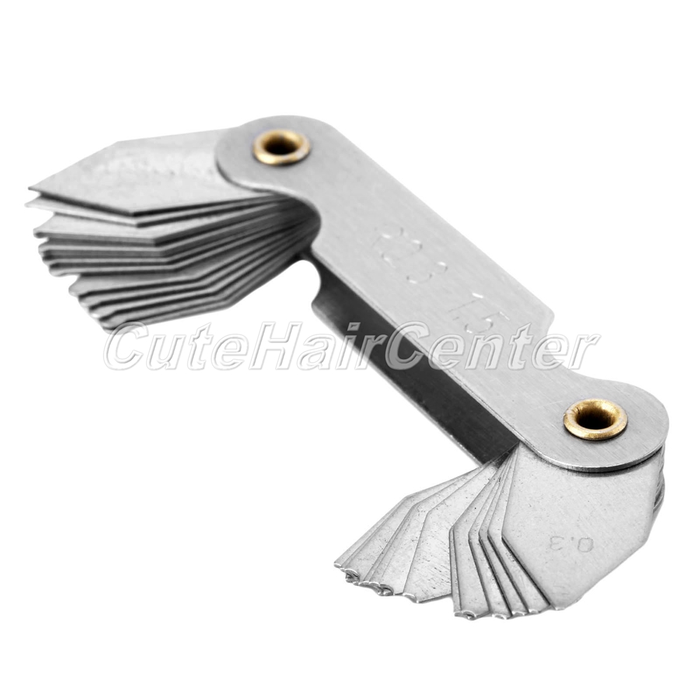 Foldable R 0.3mm1.5mm Standard Radius Gauge Measure Tool Blades Metal