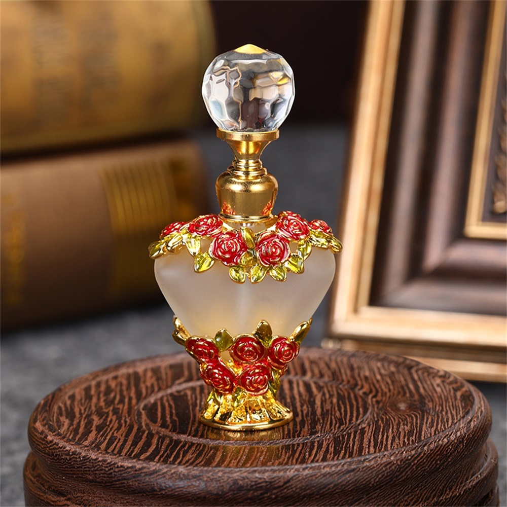 5 ml Vintage Heart Perfume Bottles Empty Refillable Essential Oil Bottle Red Bird main product image