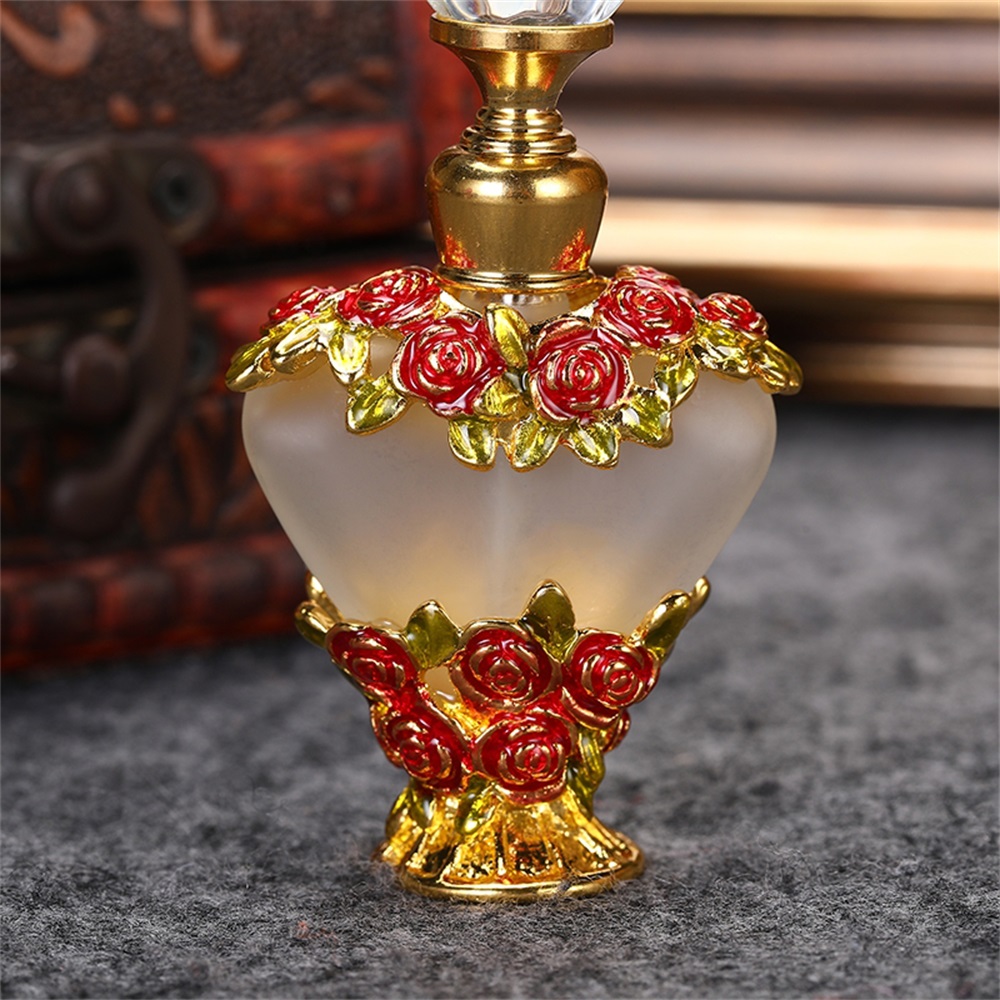 5 ml Vintage Heart Perfume Bottles Empty Refillable Essential Oil Bottle Red Bird detailed image 5