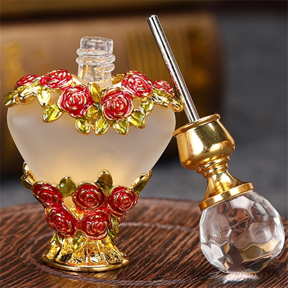 5 ml Vintage Heart Perfume Bottles Empty Refillable Essential Oil Bottle Red Bird detailed image 6