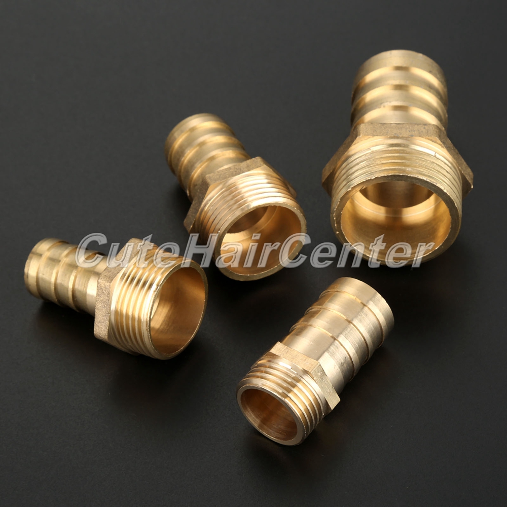 Brass Male Thread to Hose Barb Coupler Air Fitting Connectors 3/4" 1/2